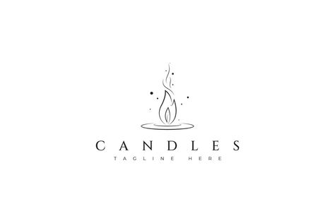 Candle Light Minimalist Logo Romance Luxury Business Ornament and Decoration Sign Symbol Candle Logo, Luxury Business, Candle Business, Candle Cake, Candle Light, Minimalist Logo, Vector Art, Romance, Candles