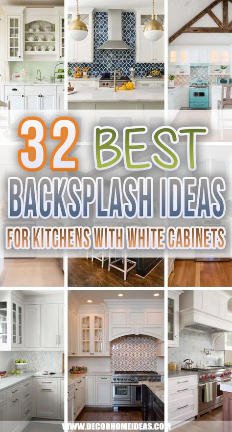 Different Backsplash Ideas, Kitchens Backsplash Ideas, Backsplash For A White Kitchen, Back Splash Patterns For Kitchen White, Small Backsplash Kitchen, Backsplashes For White Cabinets, Backsplashes Ideas For Kitchen Diy, Kitchen Tiles White Cabinets, Tiling Kitchen Backsplash