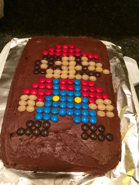 Mario Birthday Cake, Themed Snacks, Gaming Birthday, Super Mario Cake, Super Mario Bros Birthday Party, Decorating Hacks, Mario Cake, Mario Bros Birthday, Cake Homemade