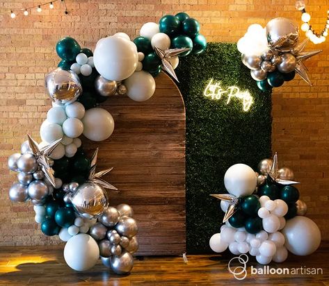 Corporate Balloon Arch and Decor Corporate Events Decoration Ideas, Corporate Events Decoration, Shimmer Wall, Balloon Installation, Balloon Arches, Custom Balloons, Balloon Backdrop, Balloon Columns, Balloon Wall