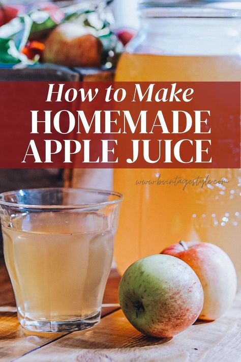 This fresh, homemade apple juice recipe is quick, simple, and so much better than store-bought juice! With just 4 simple ingredients, it is perfect to make during apple season! Canning Fresh Apple Juice, Easy Entertaining Food, Homemade Apple Juice, Juice Recipes For Kids, Apple Juice Recipe, Apple Recipes Healthy, Fruit Juice Recipes, Scratch Recipes, Summertime Recipes