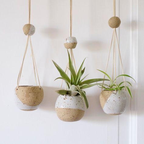 Hanging Clay Pots, Plant Pole, Pottery Succulent, Pottery Plant Pots, Pottery Inspo, Succulent Planters, Ceramic Inspiration, Ceramic Flower Pots, Hanging Plant