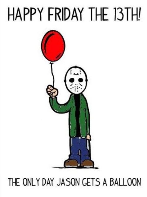 Jason Friday The 13th, Jason Friday, Happy Friday The 13th, Friday 13th, Friday The 13th, Happy Friday, Mario Characters, Humor, Halloween