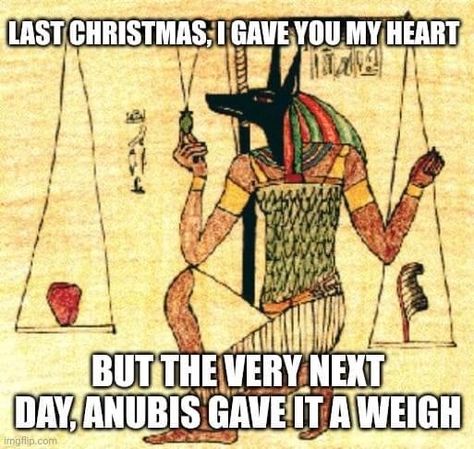 Ancient Egypt Memes, Egyptian Mythology Art, Egyptian Memes, Medieval Memes, Historical Humor, Funny Art History, Ancient Egypt Gods, Nerd Jokes, Greek Mythology Humor