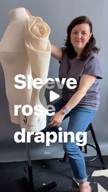 Draping Sleeve, Rose Sleeve, April 16, Online Course, Sleeves (women), Pattern Making, Couture, Pattern, On Instagram