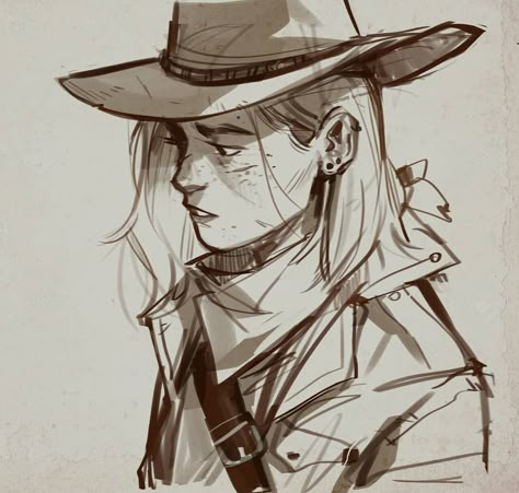 Howdyy 🍃 This lady have been playing Red Dead Redemption 2 and felt the urge to draw Louise as a cowboy, can you blame me. Have you guys… Rdr2 Drawings, Lesly Oh, Cowboy Character Design, Cowboy Draw, Red Dead Redemption Art, Read Dead, Cowboy Baby, Red Dead Redemption 2, Cowboy Art