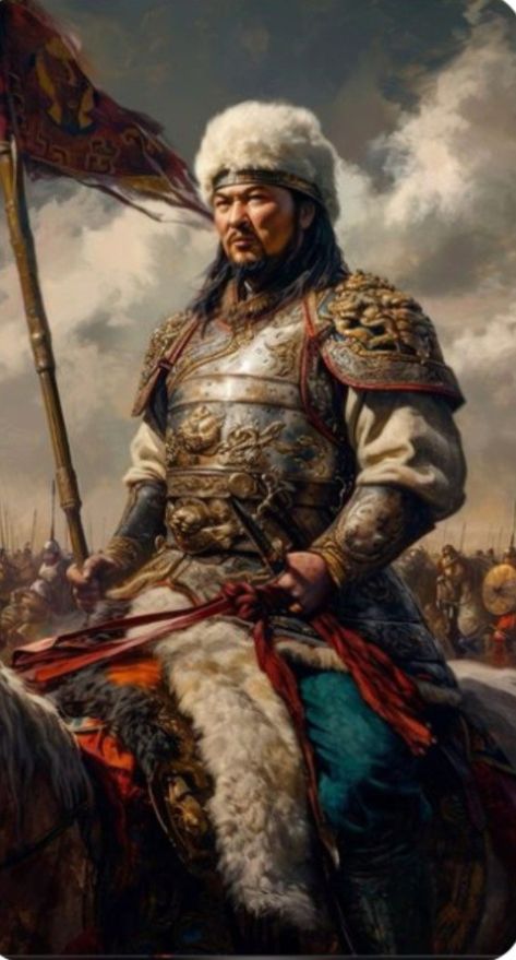 Genghis Khan Art, Mongolia Art, Mongolian History, Chinese Horse, Three Kingdom, League Of Assassins, Mongol Empire, Islam Art, Mughal Art Paintings