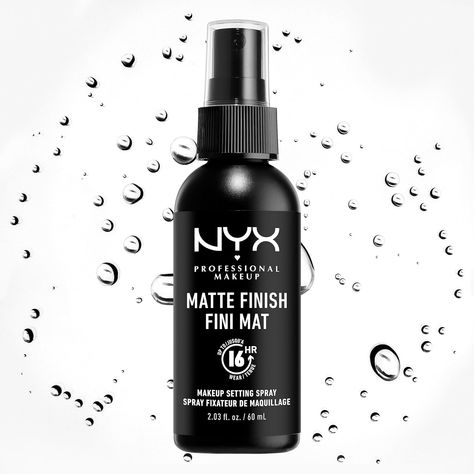 Nyx Setting Spray, Mat Makeup, Professional Makeup Set, Matte Make Up, Fresh Makeup Look, Nyx Matte, Fixing Spray, Fresh Makeup, Makeup Spray