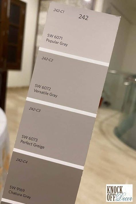 Warm Colored Bedroom, Popular Bedroom Paint Colors 2024, Sw Popular Gray, Gray Color Bedroom, Paint Color For Bedroom, Sherwin Williams Popular Gray, Warm Gray Paint Colors, Best Gray Paint Colors, Paint 2024