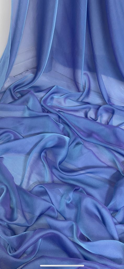 Two tone blue cationic chiffon fabric This is blue smooth sheer cationic chiffon It is 58 inches wide This is ideal for many projects like decorations, dress fabric, bridal fabric and many more uses for this fabric It is sold by the mtr if more than 1 mtr is bought it is sent in one continous length If you would like large quanitys in the fabric let me know All items are brand new and cut of a roll If you have any further questions please do not hesitate to ask thank you Art Of Noise, Blue Fabrics, Crushed Velvet Fabric, Bridal Fabric, Velour Fabric, Net Fabric, Brocade Fabric, Gold Shimmer, Sheer Fabric