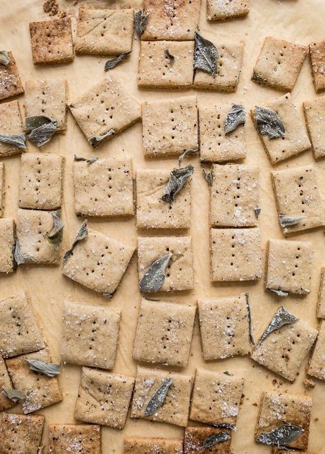 Simple and delicious, these Savory Oat Crackers are gluten-free and can be made with fresh or dried herbs. Vegan and dairy-free option included.        #crackers #glutenfree #oat #savory #snacks #healthy Oat Crackers Recipe, Sourdough Crackers, Oat Crackers, Savory Baking, Food Savory, Discard Recipes, Homemade Crackers, Sour Dough, Cracker Recipes