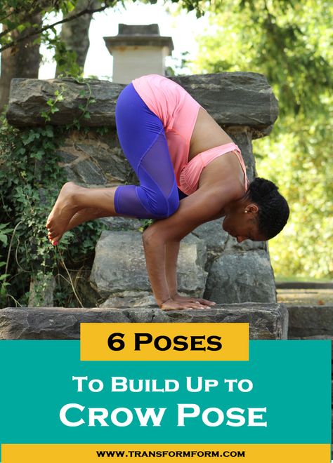 Crow Pose Progression, Crow Pose Yoga, Yoga Crow Pose, Handstand Poses, Challenging Yoga Poses, Crow Yoga, Yoga Workout Routine, Yoga Poses For 2, Yoga Poses For Men