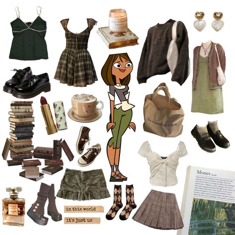 Courtney Total Drama Outfits, Total Drama Island Outfit Ideas, Total Drama Island Outfits, Total Drama Outfits, Courtney Total Drama Aesthetic, Courtney Total Drama Fanart, Tdi Redesigns, Courtney Aesthetic, Courtney Satella