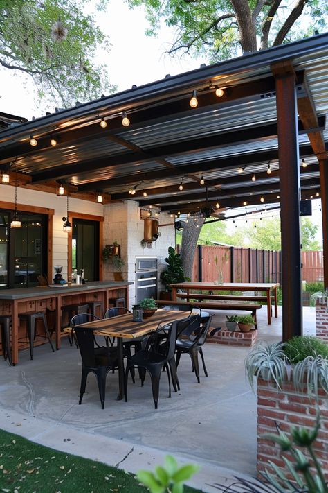 Improve your outdoor space cost-effectively with these 48 patio cover ideas, presenting ten budget-friendly options to enhance your outdoor oasis without breaking the bank. From DIY projects to clever design solutions, create a stylish and comfortable patio area on a budget. #CostEffectiveImprovements #PatioCoverIdeas #BudgetFriendly Diy Detached Covered Patio, Cheap Patio Roof Ideas On A Budget, Patio Coverings On A Budget, Covered Deck Makeover, Diy Backyard Patio Cover, 16x16 Patio Ideas, Diy Outdoor Covered Patio, Side Yard Covered Patio, Covered Cement Patio Ideas