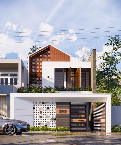 Exterior Small House Ideas, Modern Muji House Exterior, Muji House Design Exterior, Home Facade Design Modern, Minimalistic Elevation, Exterior Tropical House, Contempory House Exterior, Muji House Exterior, Modern Facade House