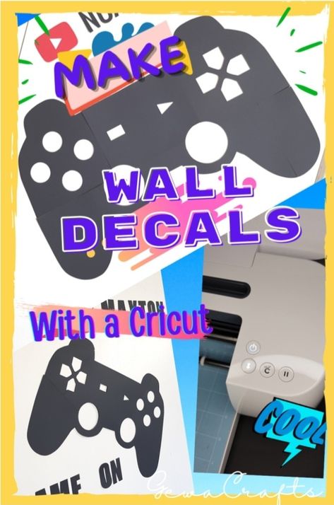 Diy Gamer Room Decor, Diy Gamer Decor, Bug Bedroom, Boys Gaming Bedroom Ideas, Cricut Wall Decals, Easy Cricut Crafts, Video Game Themed Bedroom, Gamer Crafts, Diy Poster Frame