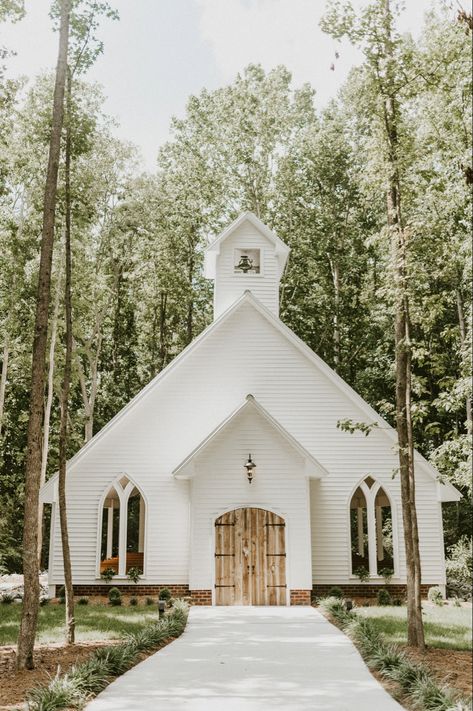 The birdsong chapel is an all white, open air, wedding chapel located in Goldsboro NC. The Cornealius Properties is the perfect place to start your new adventure! #NCweddingvenue #weddingchapel #GoldsboroNC #nctfanart The Cornelius Properties, Pretty Churches To Get Married In, Pretty Place Wedding South Carolina, Wedding Chapels In Texas, Southern Chapel Wedding, Wedding Chapel In The Woods, Texas Chapel Wedding, Southeast Wedding Venues, Wedding Venues Chapel