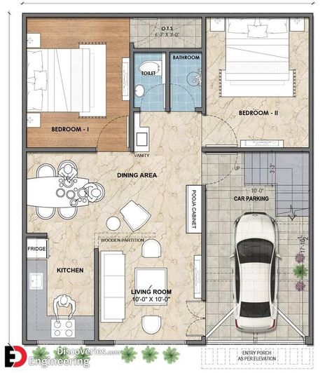 30x30 House Plans, 20 50 House Plan, Residential Plan, House Plan Design, North Facing House, 20x40 House Plans, 30x40 House Plans, Narrow House Designs, Duplex Floor Plans