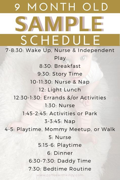 Babies are anything but predicable so every day is different, BUT that being said we base our days off this sample schedule / daily routine for 9 month olds. 9 Month Old Schedule, 9 Month Old Baby Activities, Sahm Schedule, Ideal Day, 9 Month Old Baby, Baby Routine, Toddler Schedule, Baby Schedule, Baby Play Activities