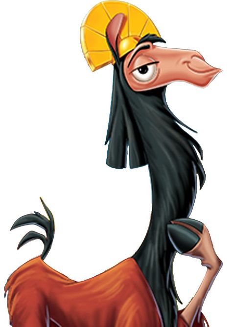 Kuzco as a llama Emperors New Groove Llama, Kuzco Tattoo, Llama Kuzco, Kuzco Disney, Emperor Kuzco, 2d Disney, Llama Painting, Emperor's New Groove, Disney Sleeve