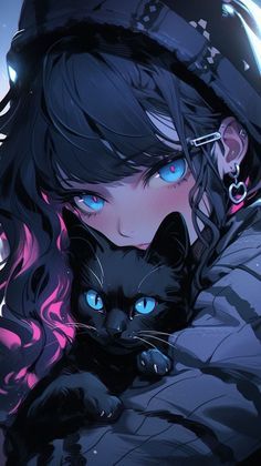 Best Anime Series, Female Anime Characters, 2014 Anime, Huge Cat, Anime Goth, The Best Anime, Scary Animals, Cat Pfp, Good Anime Series