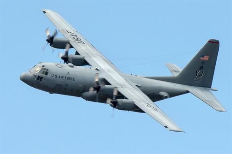 A USAF Lockheed C-130 Hercules tactical transport flies during a training mission over Yokota Air Base, Japan, Sept. 24, 2013. The C-130H provides tactical airlift worldwide. Its flexible design allows it the capability to operate in austere environments. (U.S. Air Force photo/Osakabe Yasuo) C130 Hercules, Air Force Planes, Treading Water, Aircraft Interiors, C 130, Staff Sergeant, Fort Bragg, U S Air Force, United States Air Force