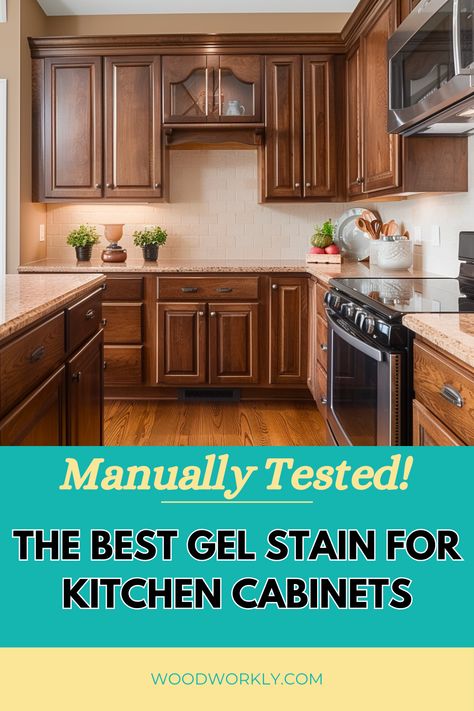 Elevate your kitchen with the perfect gel stain! Explore expert recommendations and reviews to find the ideal gel stain for transforming your cabinets. Unlock the secrets to achieving beautiful, long-lasting finishes that breathe new life into your kitchen space. #GelStain #KitchenCabinets #DIYProjects Gel Stain Maple Kitchen Cabinets, Gel Stain Over Cherry Cabinets, Cabinet Gel Stain, Gel Stained Kitchen Cabinets, Gel Stain Oak Cabinets, Stain For Kitchen Cabinets, Gel Stain Over Honey Oak Cabinets, Cabinet Stain Colors Kitchen, Gel Stain Cabinets