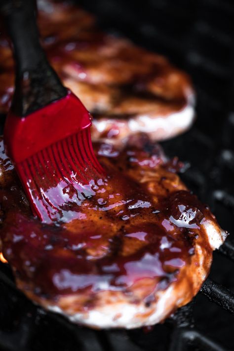 Grilled Pork Chops made on the Pit Boss. Bone In Pork Loin, Leftover Pork Chops, Smoked Pork Chops, Cherry Preserves, Leftover Pork, Loin Chops, Pork Loin Chops, Grilled Pork Chops, Mint Recipes