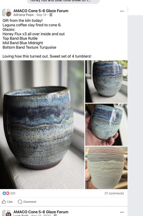 Blue Rutile Glaze Combos, Matte Glaze Combinations, Blue Stone Glaze Combinations, Sandstone Glaze Combinations, Blue Rutile Glaze Combinations, Amaco Potters Choice Glaze Combinations, Blue Rutile Glaze, Blue Rutile, Ceramic Glazing