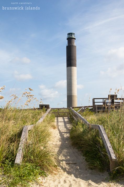 The Oak Island Lighthouse is a staple of the Brunswick Islands! Located on Caswell Beach, the Oak Island Lighthouse stands as the newest lighthouse to be constructed in North Carolina. Visit www.ncbrunswick.com/act…/oak-island-lighthouse-caswell-beach for more information on this coastal landmark. Oak Island North Carolina, Oak Island Lighthouse, Nc Lighthouses, North Carolina Lighthouses, Oak Photography, Amazon Birds, Lighthouse Photography, Oak Island Nc, Beautiful Beach Sunset