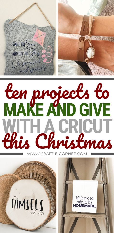 Ten Projects to Make and Give with a Cricut Cricut Christmas Projects Cricut Christmas Projects Wood Signs Cricut Christmas Projects Dollar Store Christmas Cricut Projects Christmas Cricut Projects to Sell Cricut Christmas Presents, Cricket Christmas Gifts, Circuit Christmas Gifts, Cricut Gift Ideas For Women, Christmas Gifts Made With Cricut, Diy Cricut Christmas Gifts, Cricut Christmas Gift Ideas, Cricut Christmas Gift, Diy Photo Transfer