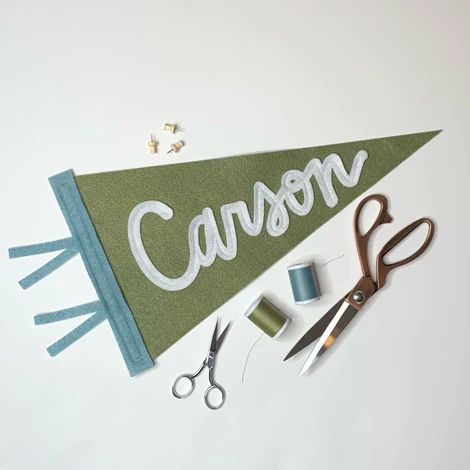 Name Pennant, Custom Pennants, Felt Name, Pennant Flags, Learn To Spell, Felt Banner, Boy’s Room, Felt Pennants, Pennant Flag