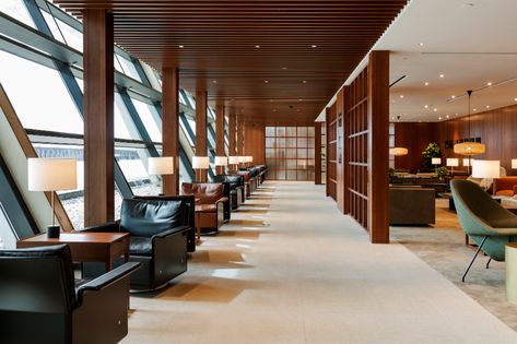 Shanghai Serenity? Cathay Pacific opens its latest lounge - Mainly Miles Dining Booth, Ilse Crawford, Open Ceiling, Private Lounge, Communal Table, Airport Lounge, Cathay Pacific, Design Palette, Lounge Design