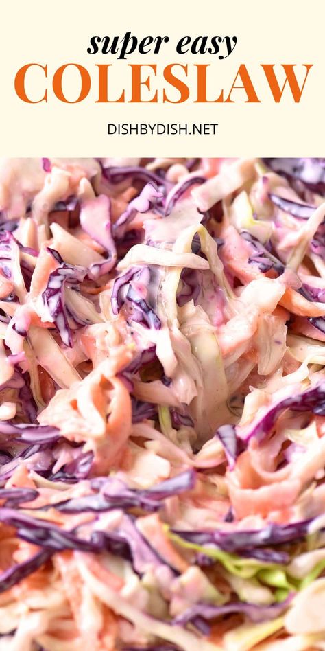 Gluten Free Coleslaw, Gluten Free Coleslaw Recipe, Cabbage And Carrots, Easy Coleslaw, Potluck Side Dishes, Creamy Dressing, Coleslaw Recipe, Summer Barbecue, Perfect Side Dish