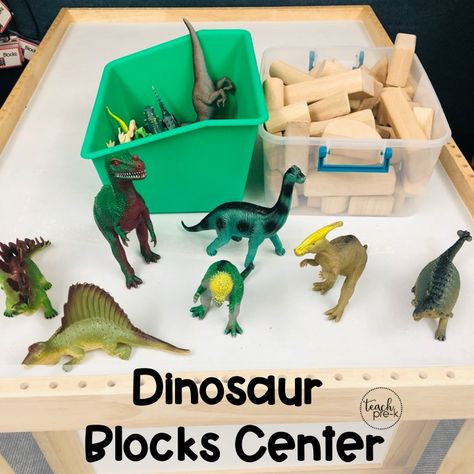 Dinosaur activities for preschool that you will love! This post has math, science, art, literacy, blocks, sensory, dramatic play and so much more! Preschool Dinosaur Theme Activities, Dinosaur Theme Activities Preschool, Dino Dramatic Play, Dinosaur Habitat Preschool, Dinosaur Building Activities, Dinosaurs Sensory Activities, Dinosaur Centers Preschool, Dinosaur Kindergarten Activities, Early Childhood Activities Preschool