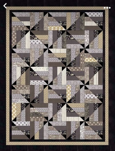 Black And White Quilt, Beginner Quilting Projects, Log Cabin Quilt Pattern, Black And White Quilts, Quilting Designs Patterns, Quilts Patterns, Scrappy Quilt Patterns, Quilt Square Patterns, Quilt Sewing Patterns