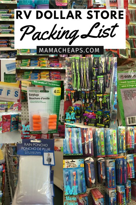 Dollar Store Camping Hacks Ideas, Trailer Stocking List, Trailer Hacks Diy Rv Camping, Camper List Rv Checklist, Camper Food Organization, Rv Camping Essentials List, Stocking A Camper, Rv Supplies Checklist, Rv Camping List Packing Checklist