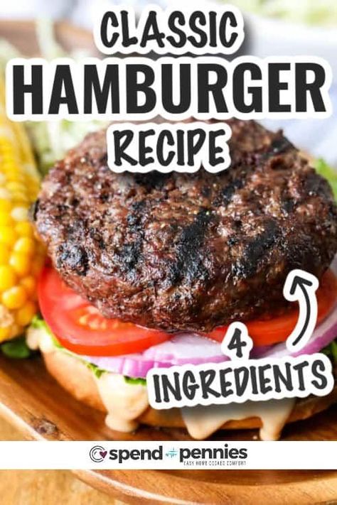 Easy Burgers Recipe, Best Hamburgers Ever, Easy Beef Burger Recipes, Loaded Hamburger Patties, Make Ahead Hamburger Patties, Spices For Hamburger Patties, Homemade Burgers Patties Easy, Great Hamburger Recipes, Hamburg Patty Recipes