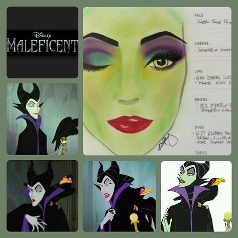 Female Disney Characters makeup look series... Maleficent from SLEEPING BEAUTY Maleficent Costume Cartoon, Maleficent Face Paint, Malificent Eye Makeup, Disney Characters Makeup, Maleficent Makeup Halloween, Maleficient Makeup, Maleficent Makeup Tutorial, Female Disney Characters, Disney Villains Makeup