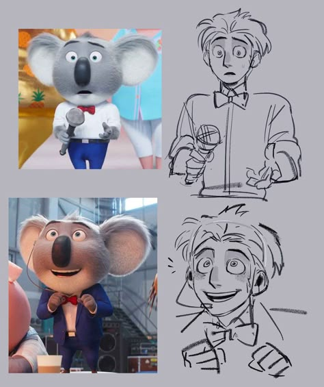 Sing Characters As Humans, Sing 2 Fanart, Singing Drawing Reference, Cartoon Drawing Styles, Sing Fanart, Sing Movie Characters, Disney References, Cartoon Sneakers, Cartoons Wallpaper