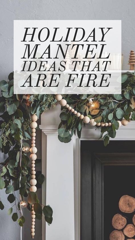 Elegant Mantle Christmas Decor Ideas, Fire Mantle Decor Ideas, Christmas Mantel Ideas 2023, Minimalist Christmas Mantle, January Mantel Ideas, Modern Christmas Mantle Decor, Mantel Garland Ideas, Xmas Mantel Ideas, Simple Christmas Mantle Decor