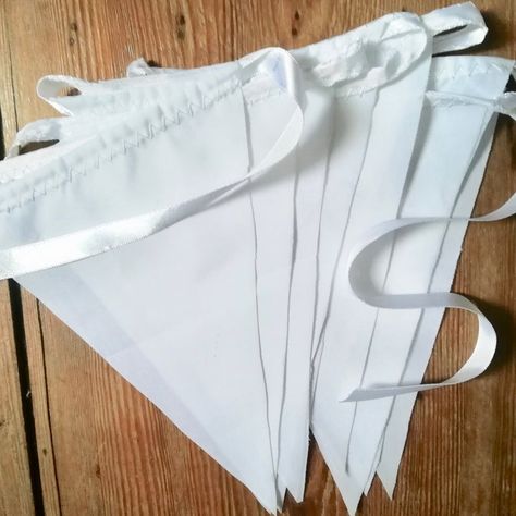 White Bunting Wedding, White Bunting, French Mattress Cushion, Wedding Flags, Resort Wear Dresses, Pennant Flags, Cotton Kaftan, Prayer Flags, Bunting Flags