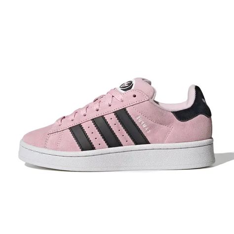 adidas Campus 00s GS Clear Pink Black | Where To Buy | ID2025 | The Sole Supplier Throwback Aesthetic, Campus 00, Cute Pink Background, Adidas Campus 00s, Adidas Models, Adidas Trefoil, Adidas Campus, Cute Preppy Outfits, Adidas Shop