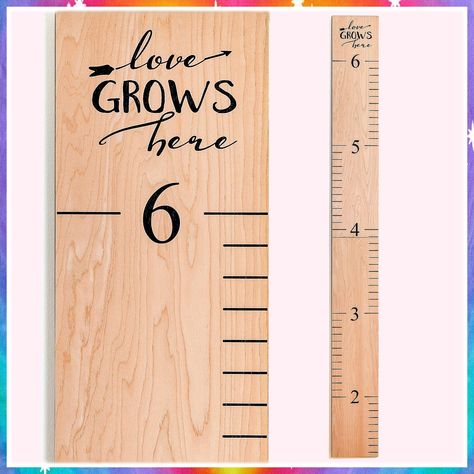 Growth Chart Art Measuring Lettering Girls Height Chart, Wooden Ruler Growth Chart, Wooden Height Chart, Kids Room Bookshelves, Growth Height, Height Ruler, Wooden Growth Chart, Wall Growth Chart, Doctor For Kids