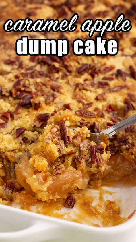 Pumpkin Apple Spice Dump Cake, Dump Apple Cobbler Yellow Cake Mixes, Carmel Apple Dump Cake Butter Pecan, Carmel Apple Dump Cake With Caramel Bits, Caramel Apple Dump Cake With Pie Filling, One Pan Desserts Easy, Texas Dump Cake, Cake Mix Dump Cake, Apple Pecan Dump Cake