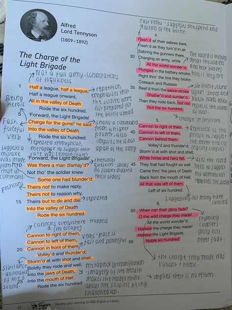 gcse poem Drama Gcse, Gcse Poems, English Gcse Revision, Charge Of The Light Brigade, Gcse Grades, English Gcse, Revision Tips, Noughts And Crosses, Lord Tennyson