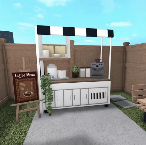 Bloxburg Bookstore Ideas, Bloxburg Stand Ideas, Bloxburg Town Shops Ideas, Bloxburg Food Stand, Bloxburg Waterpark, Bloxburg Business, Bloxburg Bakery, Apartment Loft Ideas, Bloxburg Tips