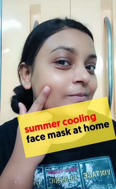 Summer face mask for glowing skin | instant cooling face mask Summer Face Pack, Cooling Face Mask, Face Mask For Glowing Skin, Summer Face Mask, Mask For Glowing Skin, Face Mask At Home, Mask At Home, Mask For Oily Skin, Glowing Skin Mask