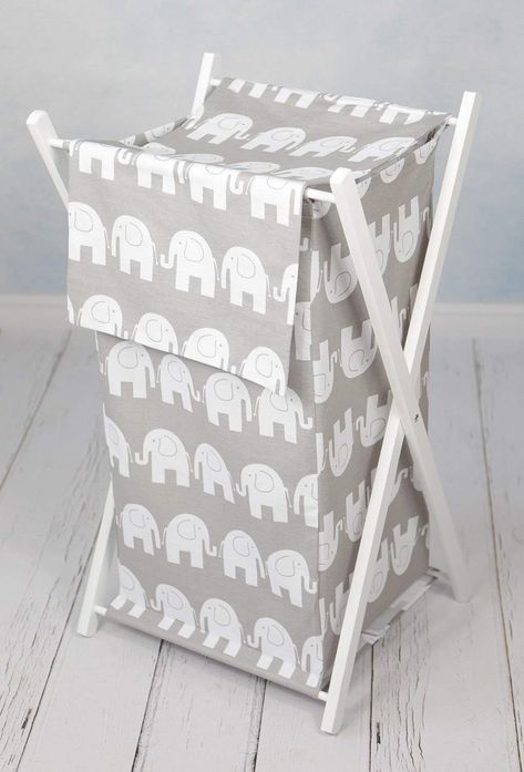 Elephant Hamper, Space Saving Laundry, Grey Laundry Basket, Adult Footie Pajamas, Baby Storage Baskets, Canvas Laundry Hamper, Baby Laundry Basket, Basket Nursery, Baby Toy Storage