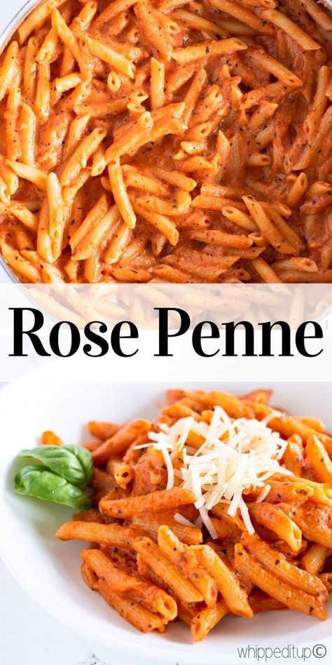 Mini Penne Pasta Recipes, Rose Pasta Recipes, Penne Rigate Recipes, Penne Rosa, Plain Food, Veg Pasta, Supper Meals, Rose Pasta, Parmesan Spaghetti